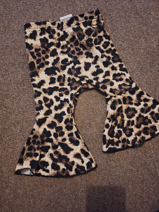 (00) Shein Cow Print Bootleg pants