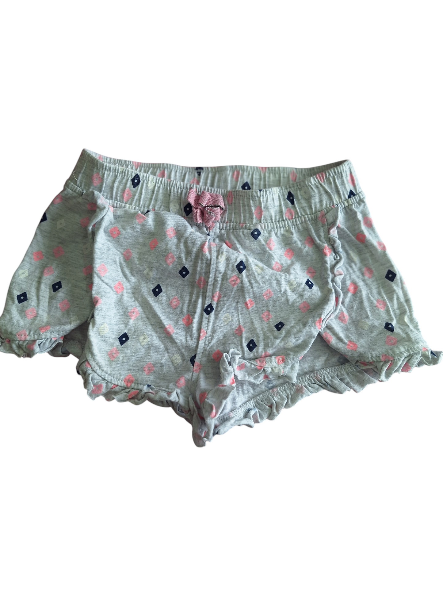 Grey/pink/white/Blue print Dymples Shorts