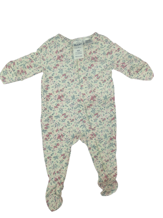 Floral Zip-up onesie