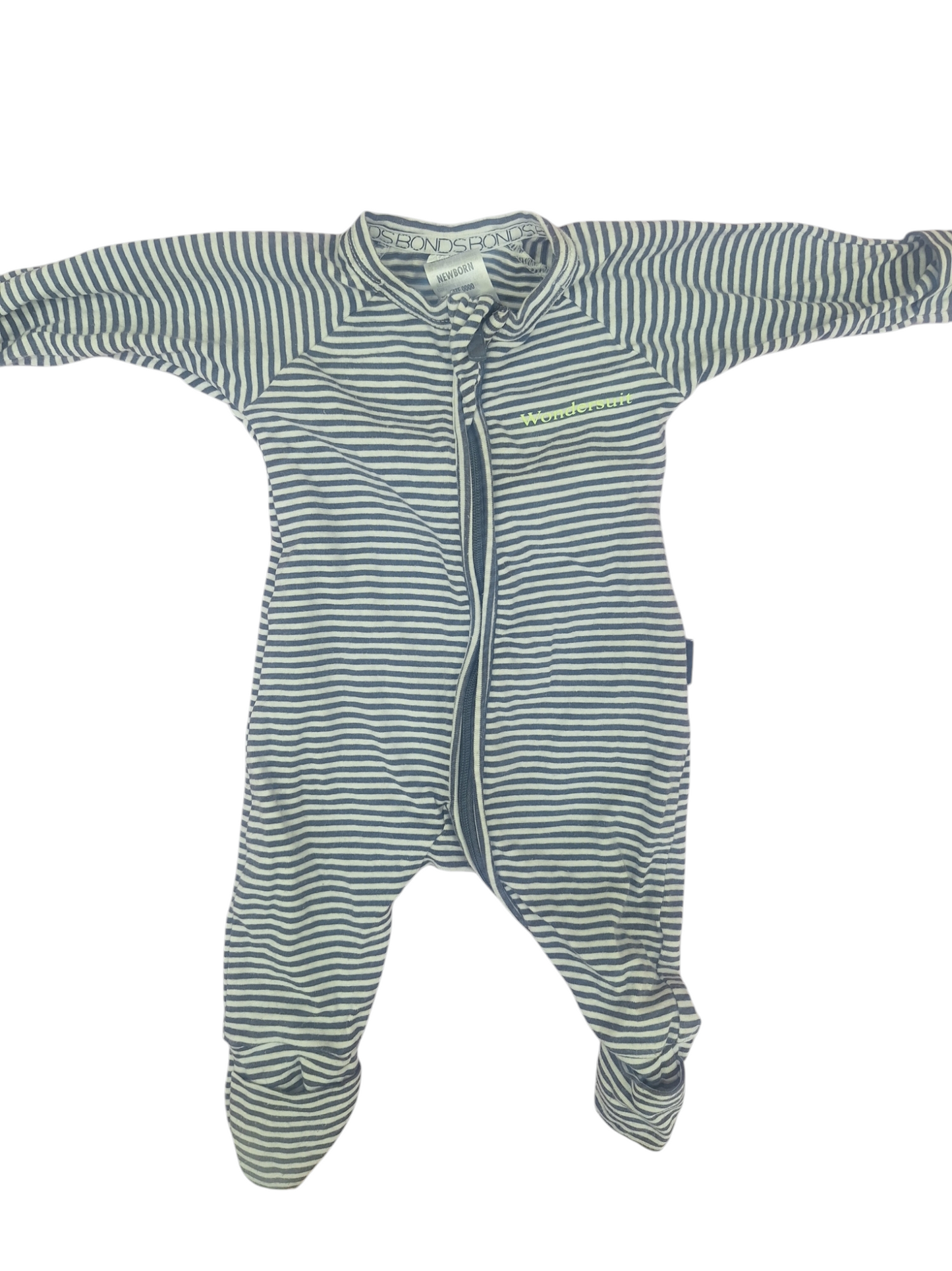 stripe wondersuit zip-up