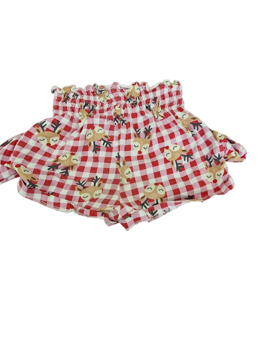 Girls Shorts, Raindeer Pattern