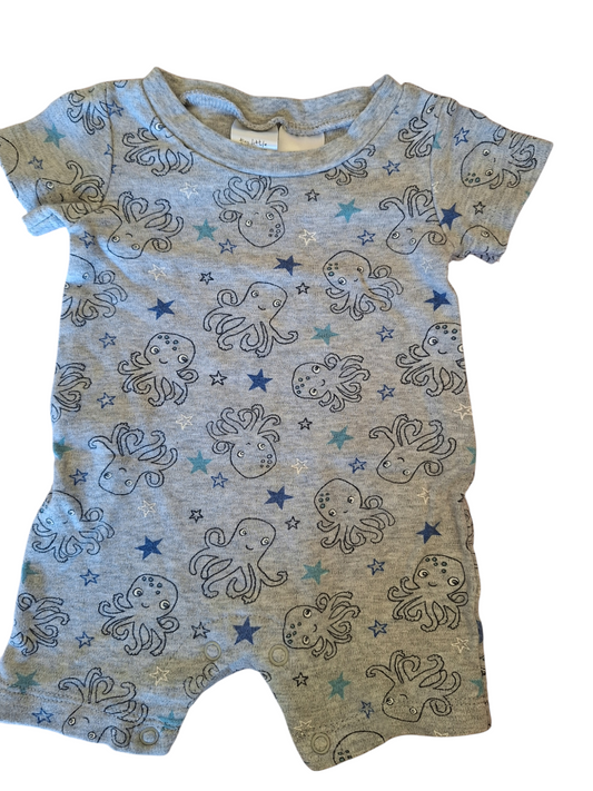 (0-3mnths ) Tiny Little Wonders octopus print body suit