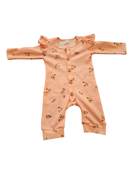 (0-3M) Pat Pat Pink Flower onesie