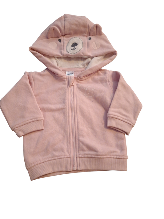 Anko Bear Hooded zip Jumper